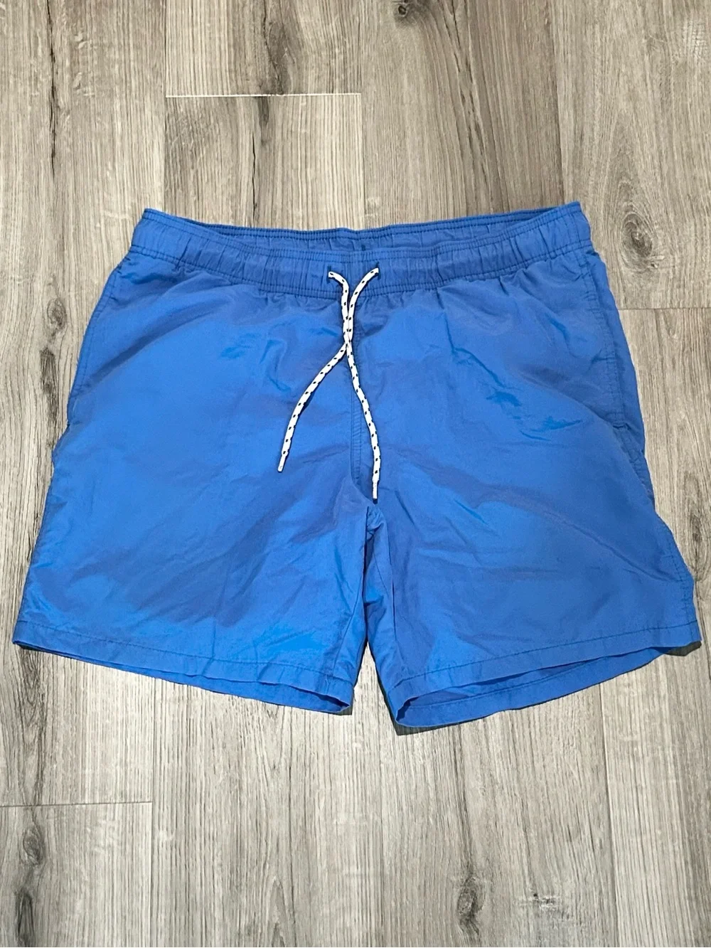 ❥𝐆𝐨𝐨𝐝𝐟𝐞𝐥𝐥𝐨𝐰 & 𝐂𝐎:  Men’s Swim Trunks with Contrast Drawstring - Blue